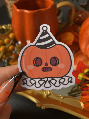 Circus Pumpkin Sticker