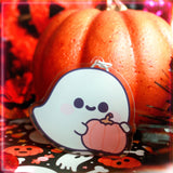 Pumpkin Ghost Keychain