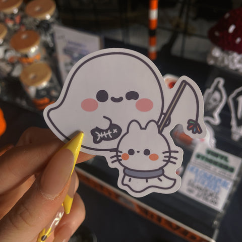 Catlover Ghost Sticker