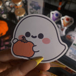 Pumpkin Ghost Sticker