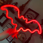 Red Neon Bat Sign