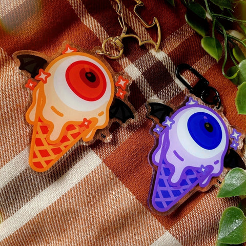 Spooky Eyescream Keychain